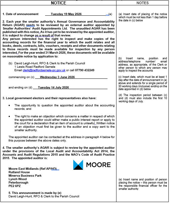 Notice of Public Rights